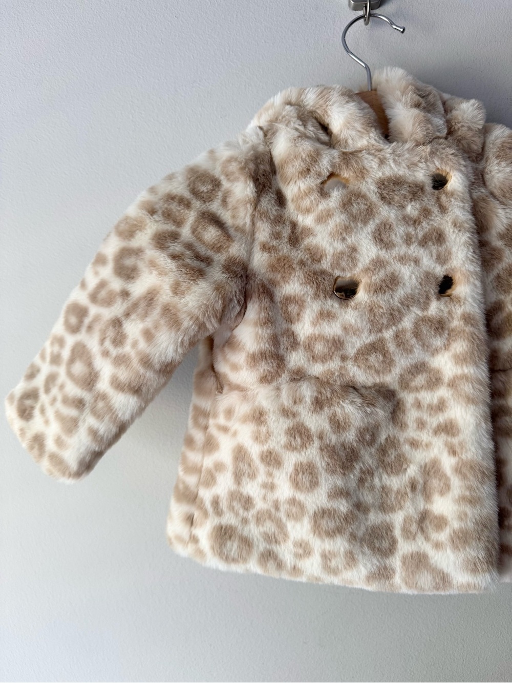 Catherine Malandrino Cheetah Print Hooded Peacoat - Picture 2 of 7